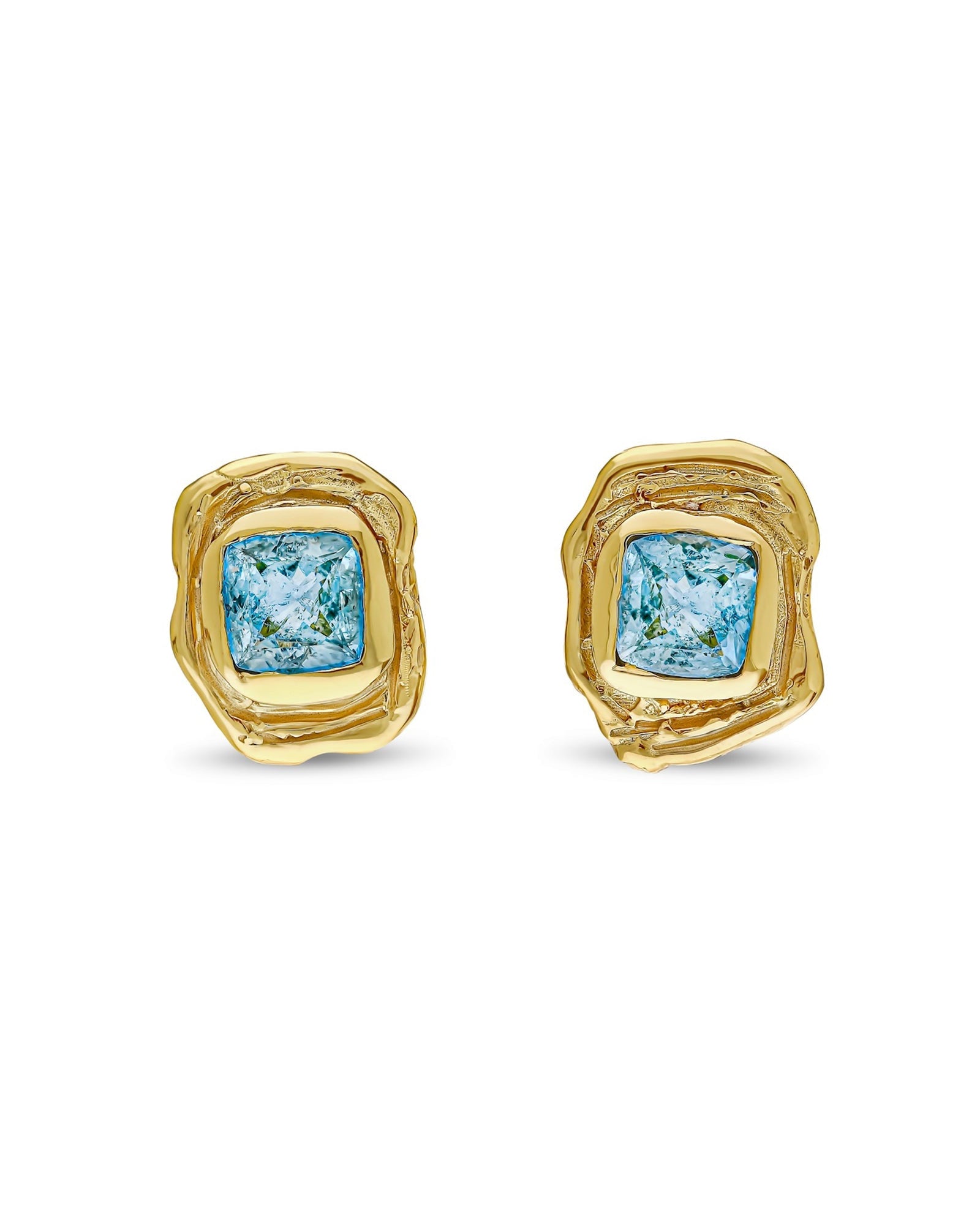 THE AQUA STUD EARRINGS